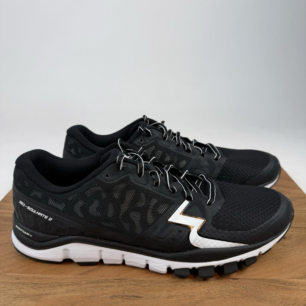 New NIB Womens 361 Degrees Soul Mate 2 Black‎ Athletic Sneakers Shoes Size 12 M